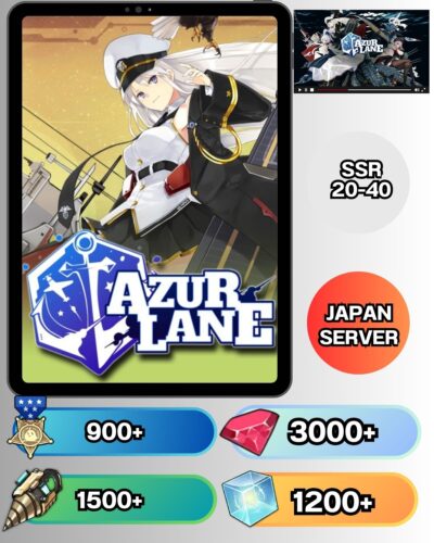 ID - Azur Lane - [ เซิร์ฟเวอร์ Japan ] - ตัวละครและอื่นๆจะเป็นการสุ่ม + ต้องมีเพชรรีโรล 3000+