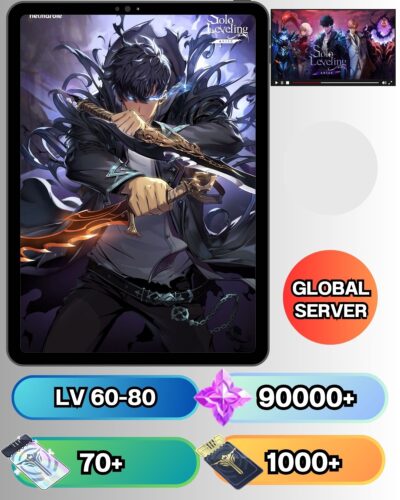ID - Solo Leveling:ARIS - [ เซิร์ฟเวอร์-GB ] - เพชร 90000 + ตั๋วและสิ่งของอื่นๆแบบสุ่มๆ