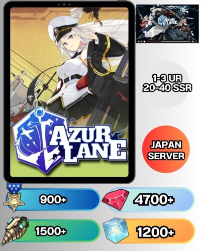 ID - Azur Lane - [ เซิร์ฟเวอร์ Japan ] - ตัวละครและอื่นๆจะเป็นการสุ่ม + ต้องมีเพชรรีโรล 4700+
