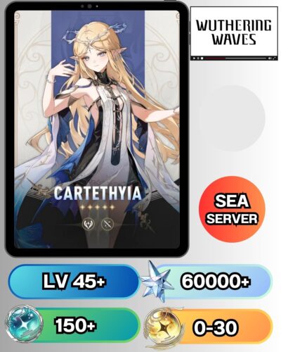 ไอดี - WUTHERING WAVES WuWa – [ เซิร์ฟเวอร์ SEA ] – ไอดีดองเพชร ตัวละคร Cartethyia – เพชร Astrite 60000+ ส่งอัตโนมัติ