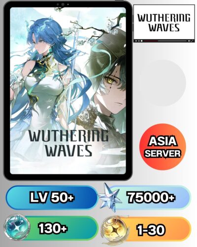 ไอดี - WUTHERING WAVES WuWa – [ เซิร์ฟเวอร์ Asia ] – ไอดีดองเพชร – ตัวละครสุ่ม – เพชร Astrite 75000+ ส่งอัตโนมัติ