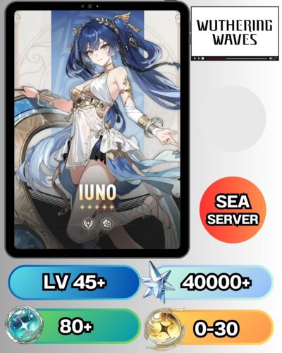 ID - WUTHERING WAVES  - [ เซิร์ฟเวอร์ SEA ] -  ตัวละคร  Iuno - เพชร 40000+