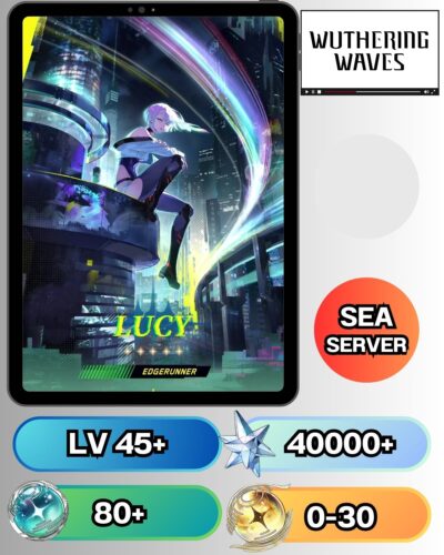 ID - WUTHERING WAVES  - [ เซิร์ฟเวอร์ SEA ] -  ตัวละคร  Lucy - เพชร 40000+