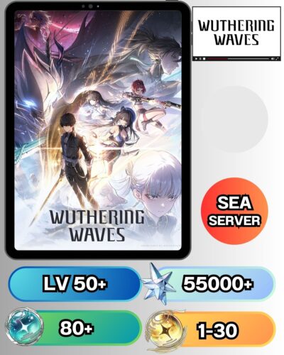 ID - WUTHERING WAVES  - [ เซิร์ฟเวอร์ SEA ] - ตัวหลักครหลักสุ่ม - เพชร 55000+