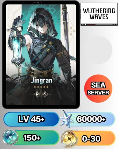 ไอดี - WUTHERING WAVES WuWa – [ เซิร์ฟเวอร์ SEA ] – ไอดีดองเพชร ตัวละคร Jingran – เพชร Astrite 60000+ ส่งอัตโนมัติ